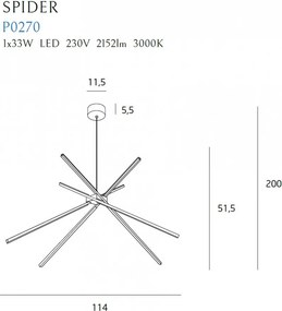 Függeszték Fehér MAXLIGHT P0270