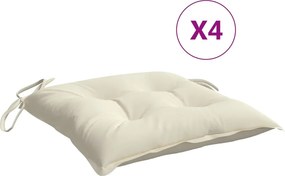 vidaXL 4 db krémfehér oxford szövet székpárna 40 x 40 x 7 cm