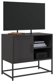 fekete acél TV-szekrény 68 x 39 x 60,5 cm