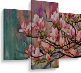 Kép - olajfestmény, virágzó Sakura (90x60 cm)