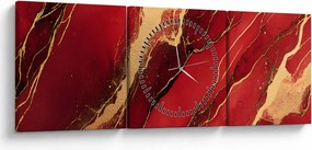 Kép - Vörös-arany márvány (órával) (90x30 cm)