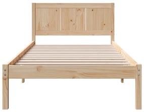 Tömör Fenyő Ágykeret Természetes Tömör Fa 80 x 200 cm Tartós