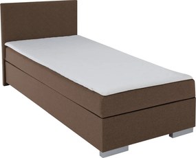 Boxspring ágy, egyszemélyes, barna, 90x200, univerzális, ADARA