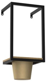 Fali virágcserép 38x18 cm arany