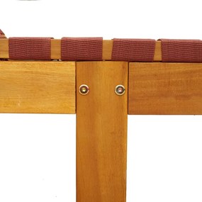 piros tömör akácfa és szövet napozóágy asztallal