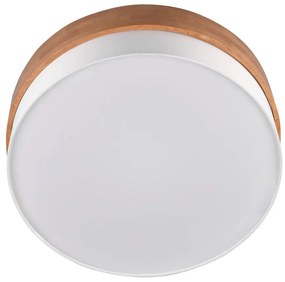 Fehér-natúr színű mennyezeti lámpa textil búrával Seasons – Trio