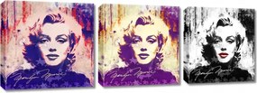 Festmények Triptichonok 3x 30x30 Marilyn Monroe 3 Verziók