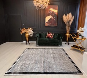 Toscana 352 Szürke, fekete vonallal 200x280 cm