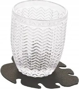 Villa D'Este 6 db-os kétoldalas poháralátét szett bőr utánzat