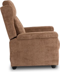 Dönthető fotel barna kord kárpittal – SPENCER
