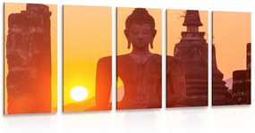 5-részes kép Budha szobor kövek között