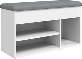 vidaXL fehér cipőpad 82 x 32 x 45,5 cm rétegelt fából