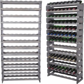 Bortartó állvány moduláris fa palacktartó 13x8 szerelés szerszámok nélkül