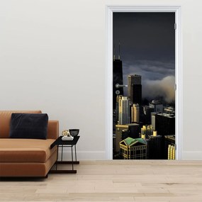 Fotótapéta ajtóra - Város a felhőkben (95x205cm)