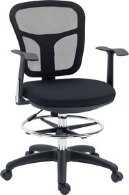 Vinsetto Irodai Szék, Ergonomikus Rajzszék, 95-115 cm-es Számítógép Szék Karfával, Íróasztali Szék Lábpihentővel, Forgószék Irodába és Nappaliba, Háló