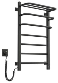 Fürdőszobai elektromos radiátor termosztáttal FORTIS 350W/230V 80,6 cm IP44 fekete baloldali