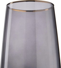 TOUCH OF GOLD long drink pohár arany szegéllyel, szürke 480 ml