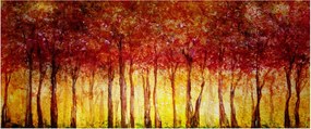 Kép - Lombhullató erdő festménye (120x50 cm)