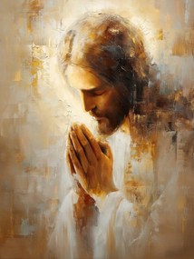 Vászonkép Canvas Jézus Krisztus Imádság Vallásos Művészet 60x80