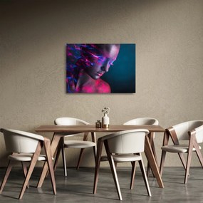 Csillogó nő képe (üvegen) (70x50 cm)