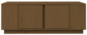 mézbarna tömör fenyőfa dohányzóasztal 110 x 50 x 40 cm