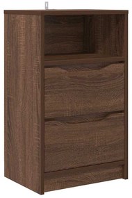 vidaXL Éjjeli asztal fiókkal Barna Tölgy 40 x 30 x 467 cm Faanyag