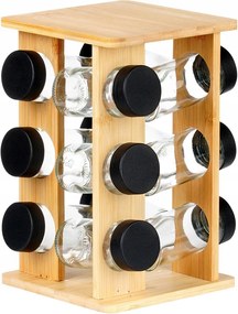 Fűszerkészlet állvány polc fűszertartók üveg tárolók