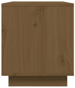 mézbarna tömör fenyőfa TV-szekrény 80x35x40,5 cm