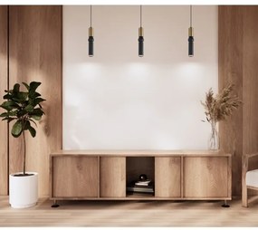 ITALUX PND-14290-1-BRO-BK - Csillár zsinóron ISIDORA 1xGU10/25W/230V fekete/bronz