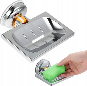 Szappantartó Króm Tapadókorongos Zuhanyszappantartó Polc