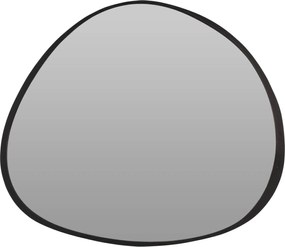 Organikus formájú tükör, fekete keret, 62,5 x 53,5 cm