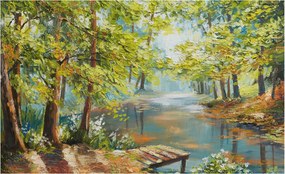 Fotótapéta Flizelin Design Divatos Erdélyi tó 416x254 Ragasztó