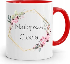 Piros Bögre Ajándék Nagynéninek A Legjobb Néni fényképes nyomtatással