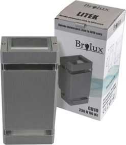 Homlokzati lámpa Fel-le 2x GU10 Led szürke IP54