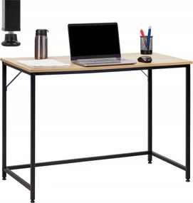 Számítógépasztal Ifjúsági Dohányzóasztal Világosbarna Modern Loft Nagy 100 CM