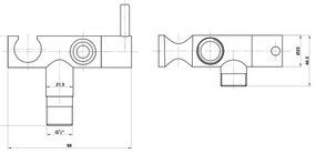 Aqualine - Fényes krómozott bidé zuhanycsap