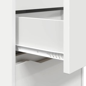 vidaXL Éjjeliszekrények fiókkal 2 pcs Fehér 40 x 30 x 467 cm Faanyag