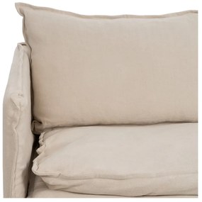 Krémszínű len kanapé 180 cm – Ixia