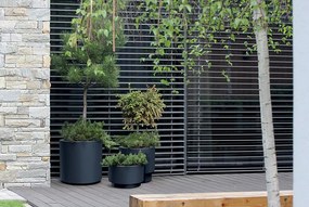 Prosperplast FURU ROUND LOW ECO WOOD kaspó 25 cm naturo