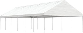 vidaXL fehér polietilén pavilon tetővel 13,38 x 5,88 x 3,75 m