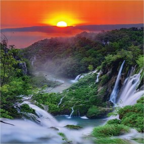 Fotótapéta Méretre Vágva Vízesés Tájkép Ragasztó