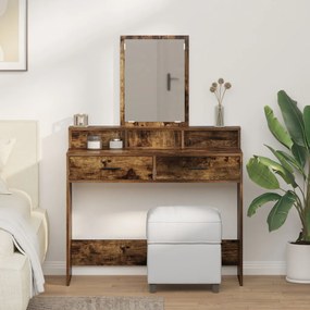Fésülködőasztal Fiókokkal Füstölt Tölgy 100x41x140 cm