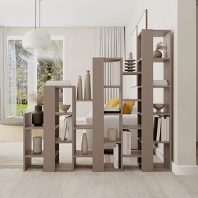 Szürkésbézs polcos állvány 158x151 cm Anissa – Marckeric