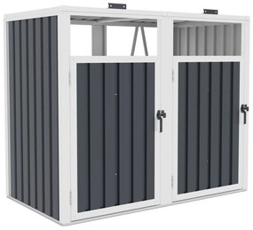 Fémlemez tároló szemetesekhez G21 146x121x82 cm, antracit színű fém