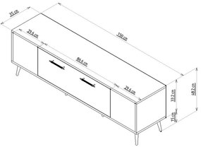 TV asztal Detas White