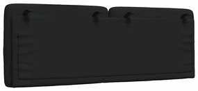 fekete szövet fejtámla párna 140 cm