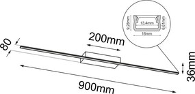 Antigo Slim 4001 Képlámpa 1x9W/LED 3000K 1177lm IP20
