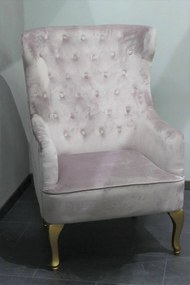Rózsaszín elegáns fotel 114cm