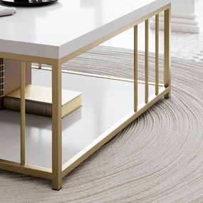 Dohányzóasztal zenn - white, gold