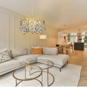 Kristály csillár zsinóron 9xG9/40W/230V arany